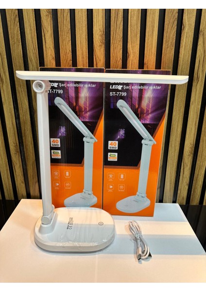 ST-7799 Göz Koruyucu, Katlanabilir LED Masa Lambası | 2400 Mah Şarjlı, 3 Kademeli Işık Ayarı fiyatları