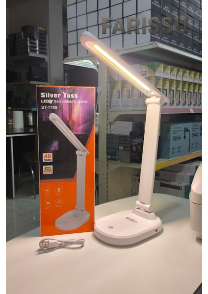 ST-7799 Göz Koruyucu, Katlanabilir LED Masa Lambası | 2400 Mah Şarjlı, 3 Kademeli Işık Ayarı modelleri