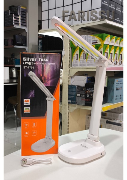ST-7799 Göz Koruyucu, Katlanabilir LED Masa Lambası | 2400 Mah Şarjlı, 3 Kademeli Işık Ayarı indirimleri