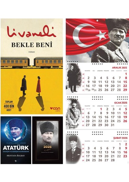 Bekle Beni ve Yüzyılların Lideri Atatürk - Komutan Ajanda - Ayyıldız Duvar Takvimi