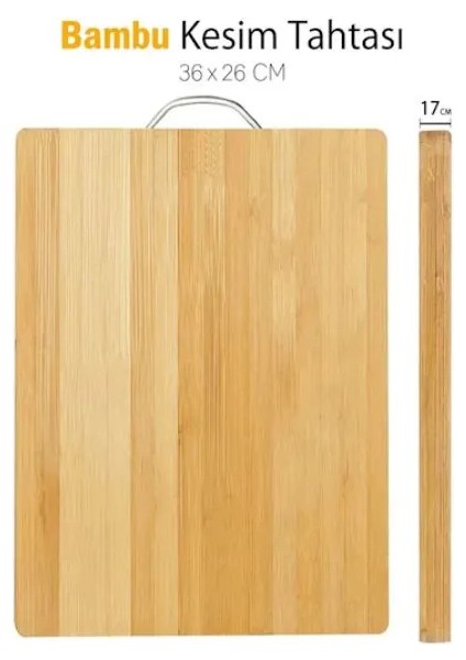 Metal Saplı Bambu Kesim Panosu fırsatları