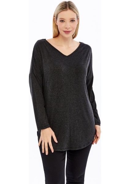 Büyük Beden Sırt V Güpür Uzun Kol Kırçıllı Viskon Kumaş Bluz fiyatları