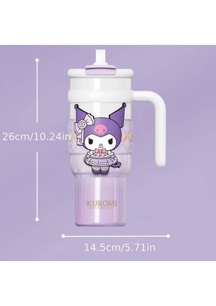 Kuromi Karakterli Sanrio 900ML Çocuk Termos Matara Paslanmaz Çelik Lila AD63257 fiyatları