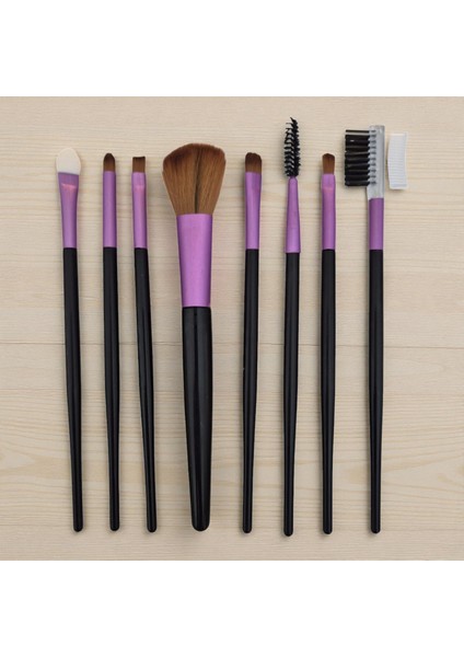 Profesyonel Makyaj Fırça, Aplikaör, Kaş Kesme, Pudra, 8 Li Fırça Seti - 1 Ad fırsatları