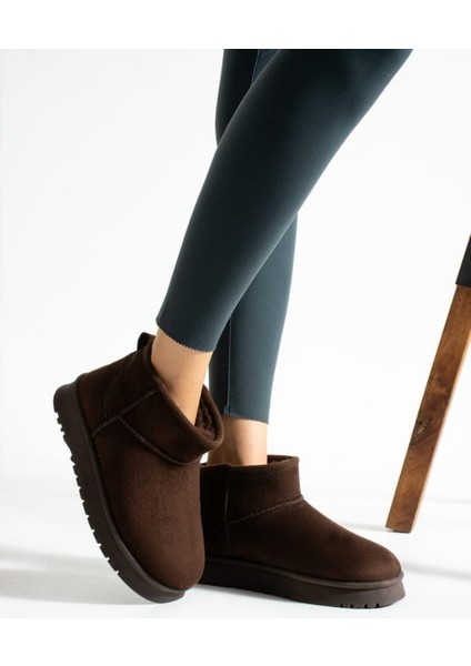 Kadın Süet Içi Kürklü Yünlü Kalın Tabanlı Kışlık Bilekte Kısa Ug Bot & Bootie modelleri