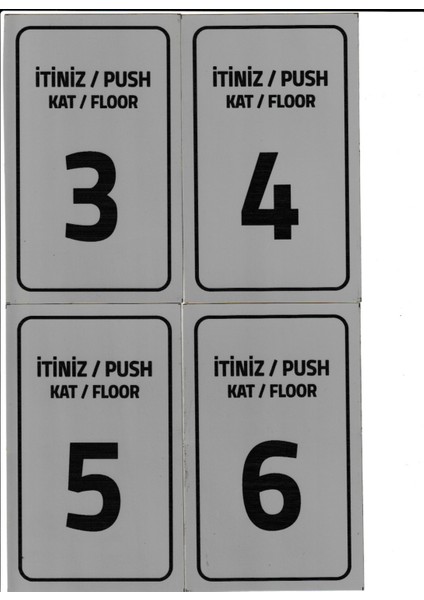 Kat Numarası 9X15 cm Kendinden Yapışkanlı modelleri