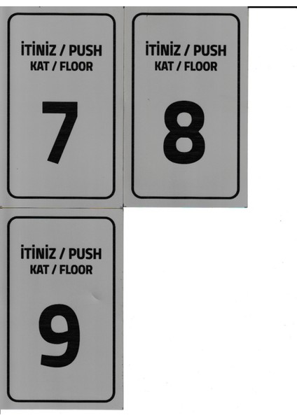 Kat Numarası 9X15 cm Kendinden Yapışkanlı fırsatları