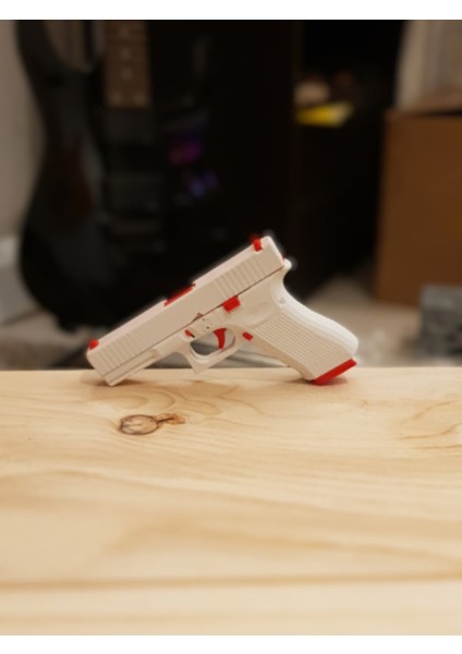 GLOCK18 Modeli 1/3 Ölçekli Işlevsel ve Modifiye Edilebilir Masa Süsü, Fidget Oyuncak ve Anahtarlık modelleri