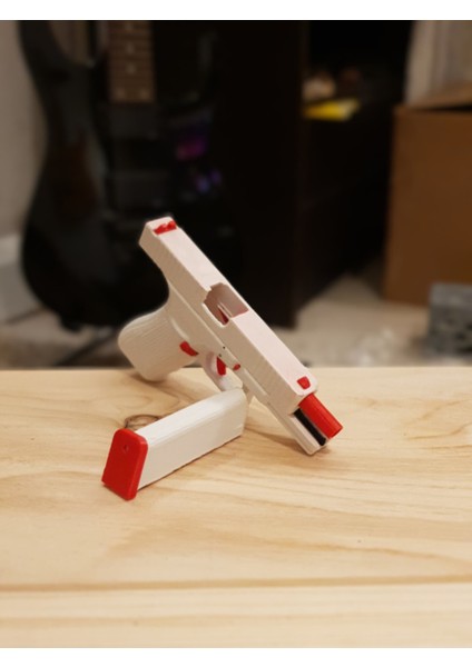 GLOCK18 Modeli 1/3 Ölçekli Işlevsel ve Modifiye Edilebilir Masa Süsü, Fidget Oyuncak ve Anahtarlık fırsatları