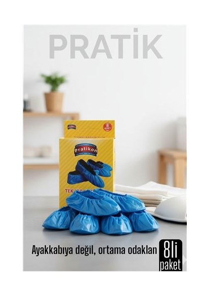 8 Li Kutulu Pratik Galoş Tek Kullanımlık Ayakkabı Kılıfı – Hijyenik ve Pratik Koruma