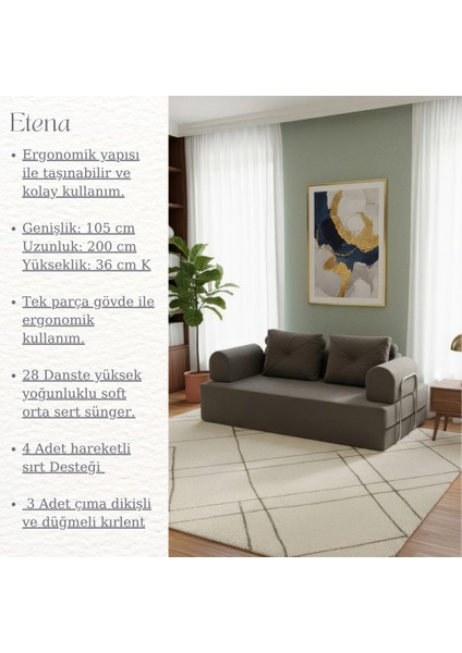 Etena 2 Kişilik Aktivite Koltuğu Çift Kişilik Silinebilir Kanepe Modern Tamamen Sünger Uzanma Koltuk modelleri