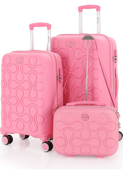 Polipropilen 3'lü Valiz Seti Orta & Kabin & Makyaj V376