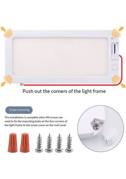 12-30V Panel Işık Araba Iç Okuma Lambası Rv Yat Tekne Araba Için (Yurt Dışından) fiyatları