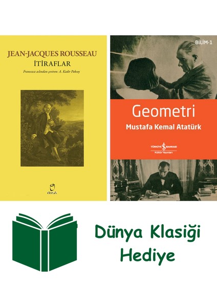Itiraflar - Jean Jacques Rousseau + Geometri + Dünya Klasiği Hediye