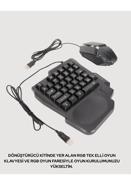 Tak-Çalıştır Mobil Oyun Seti – X8 Pro Teknolojili Klavye Mouse Kombo modelleri