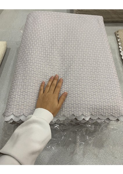 Soft Dokulu Kaymaz Tabanlı Koltuk Örtüsü Gri ( 200X 170 cm)