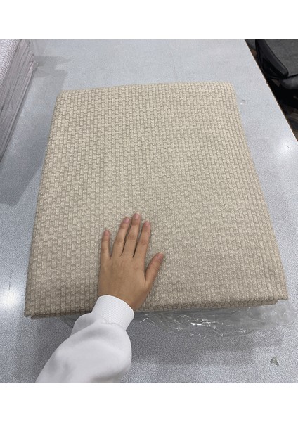 Soft Dokulu Kaymaz Tabanlı Koltuk Örtüsü Bej ( 200X 170 cm)