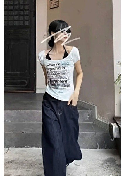 Kadın Bluz Pamuklu Madonna Yaka Kısa Kollu Crop Model Günlük Tarz Beyaz modelleri