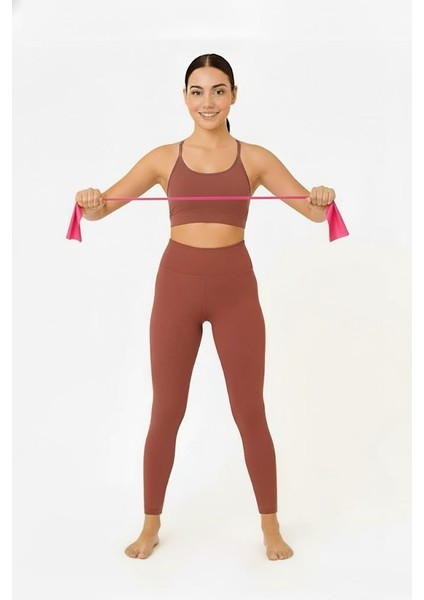 140 - 159 cm Boya Uygun 14 Parça Pilates Seti 55 cm Top 4 mm Minder Çember Squat Bandı 1 kg Dambıl