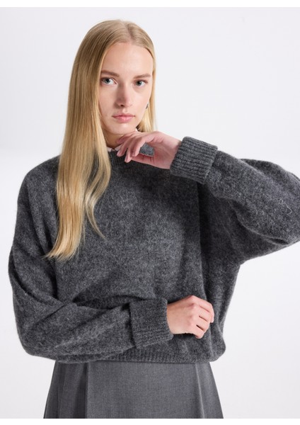 Yuvarlak Yaka Standart Antrasit Kazak Kadın VITO18EH25ACIECH