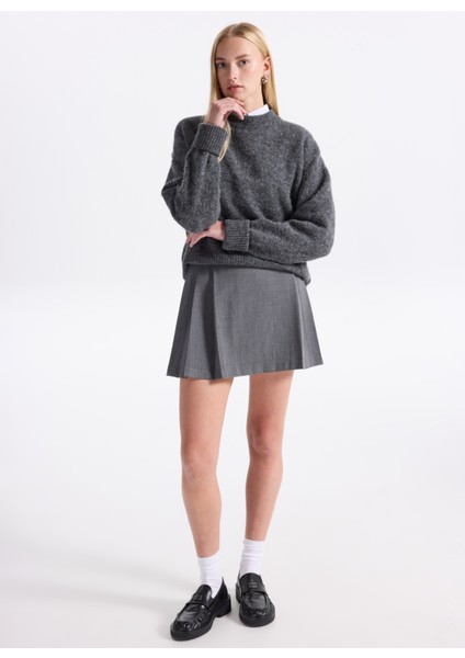 Yuvarlak Yaka Standart Antrasit Kazak Kadın VITO18EH25ACIECH fiyatları