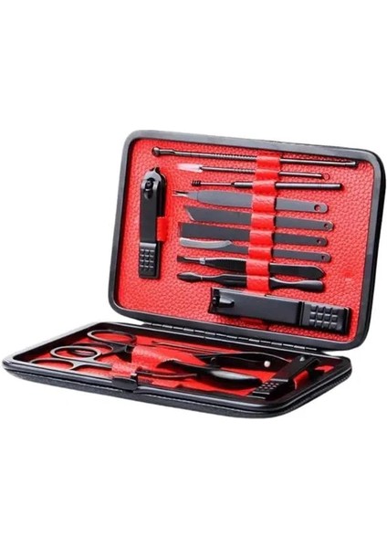 17 Parça Manikür Seti Taşınabilir Özel Çantalı El ve Ayak Bakımı Tırnak Batığı Temizleme fırsatları