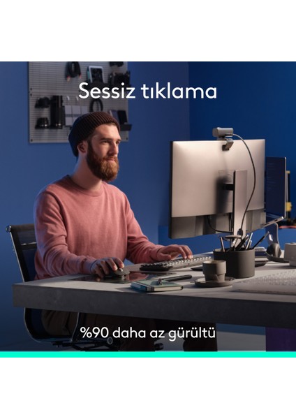 Mx Master 3s Bluetooth Edition Performans 8000 Dpı Optik Sensörlü Sessiz Kablosuz Mouse, Siyah indirimleri