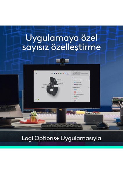 Mx Master 3s Bluetooth Edition Performans 8000 Dpı Optik Sensörlü Sessiz Kablosuz Mouse, Siyah