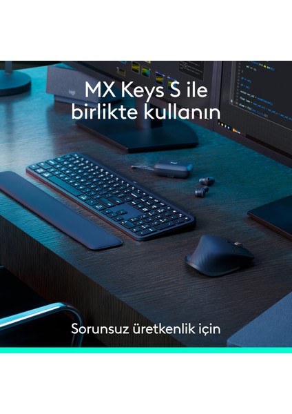 Mx Master 3s Bluetooth Edition Performans 8000 Dpı Optik Sensörlü Sessiz Kablosuz Mouse, Siyah