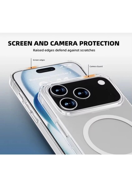 iPhone 17 Pro Max Uyumlu Şeffaf Kılıf | Ultra Ince Silikon Koruyucu | Kamera Korumalı