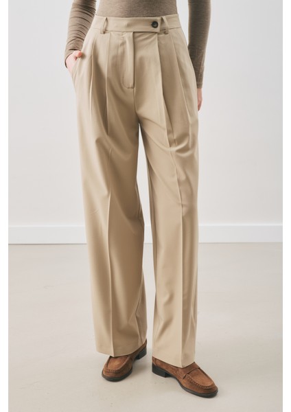 Classıc Pileli Pantolon Çağla