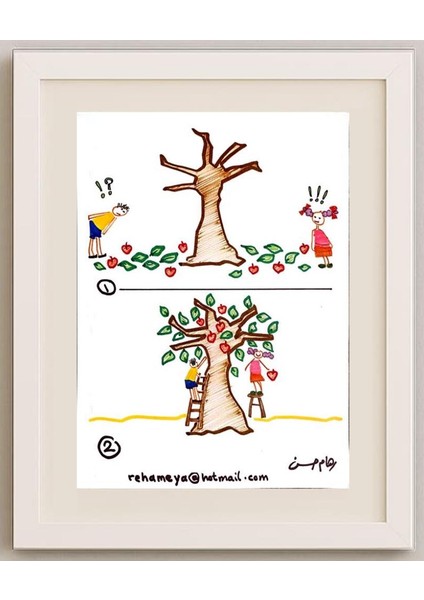 Reham Hassan Mohsen 29X21CM Orijinal Karikatür Tablo fırsatları