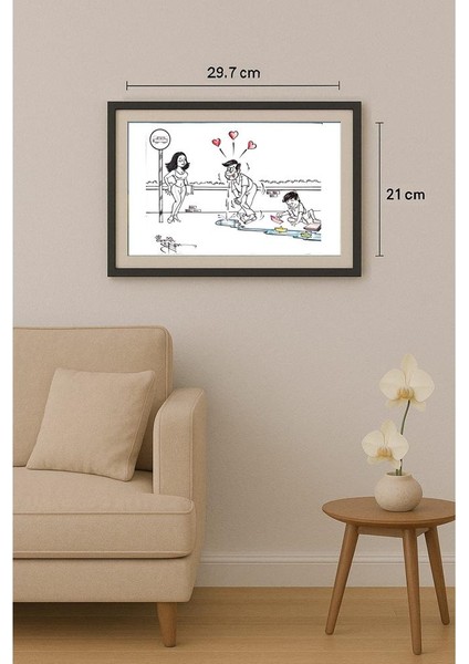 Vendra Gopalaksrishna 29X21CM Orijinal Karikatür Tablo fiyatları