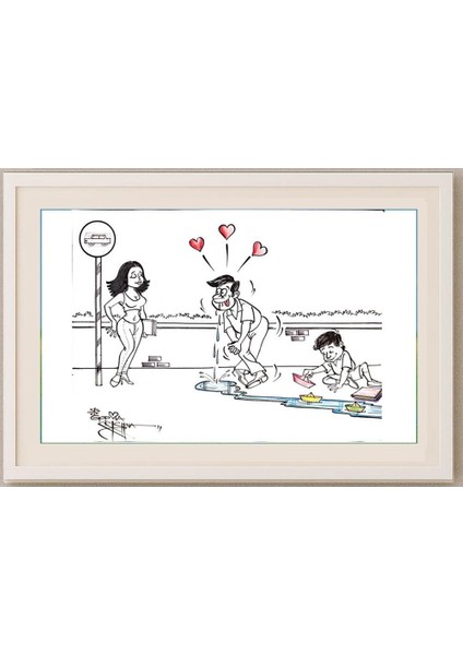 Vendra Gopalaksrishna 29X21CM Orijinal Karikatür Tablo fırsatları