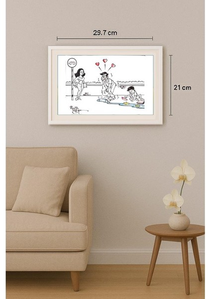 Vendra Gopalaksrishna 29X21CM Orijinal Karikatür Tablo indirimleri