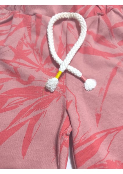 Çocuk Unisex Kız Erkek Şortlu Alt Üst Takım Kreş %100 Pamuk Rahat Tarz Tasarım Premium, Mercan indirimleri