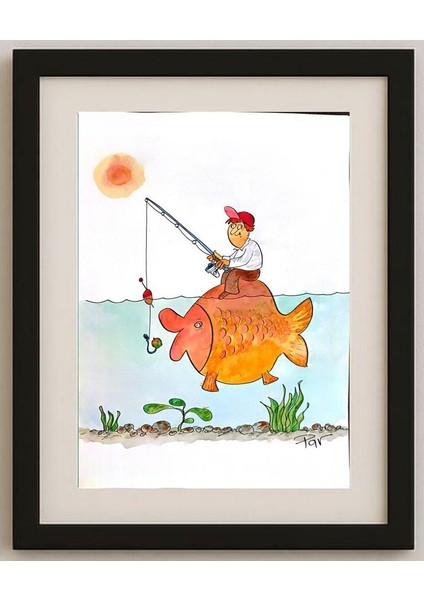 Vladimir Pavlik 43x30cm Orijinal Karikatür Tablo