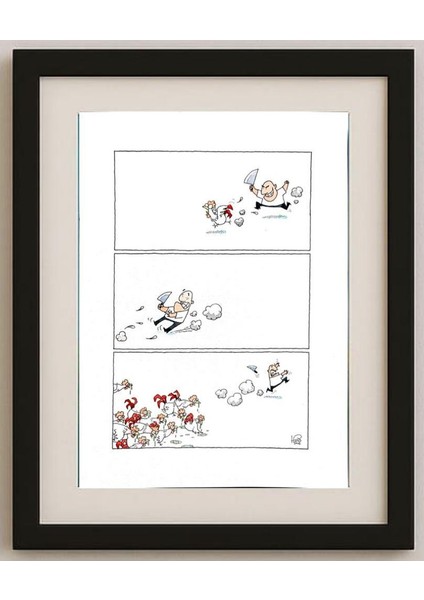 Thiwawat 37x28cm Orijinal Karikatür Tablo