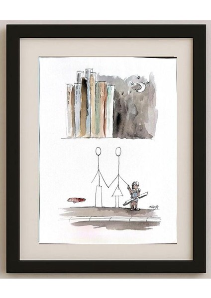 Milos Panig Pango 40x30cm Orijinal Karikatür Tablo