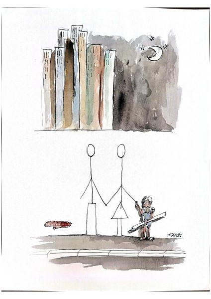 Milos Panig Pango 40x30cm Orijinal Karikatür Tablo modelleri