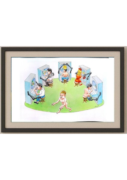 Romanov Vladimir 40x30cm Orijinal Karikatür Tablo