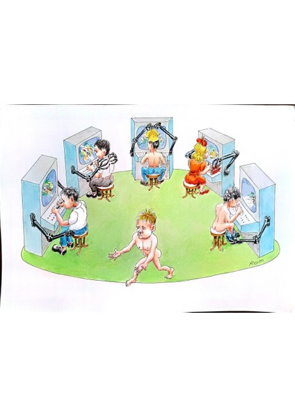 Romanov Vladimir 40x30cm Orijinal Karikatür Tablo modelleri