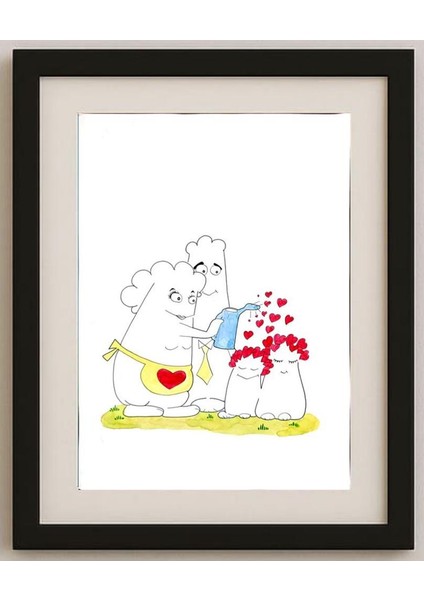 Kim Dae Hong 43x30cm Orijinal Karikatür Tablo