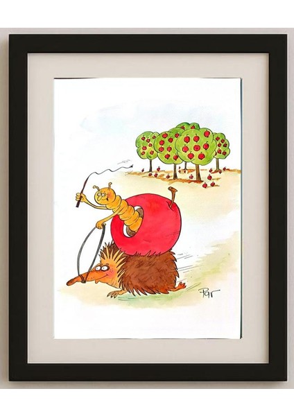 Vladimir Pavlik 43x30cm Orijinal Karikatür Tablo