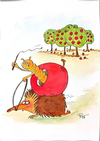 Vladimir Pavlik 43x30cm Orijinal Karikatür Tablo modelleri