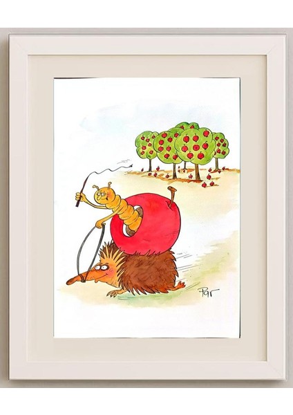 Vladimir Pavlik 43x30cm Orijinal Karikatür Tablo fırsatları