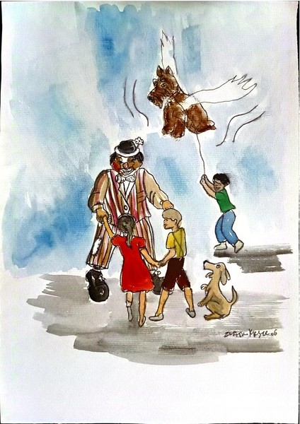 Zlatko Krstevski 29X21CM Orijinal Karikatür Tablo modelleri