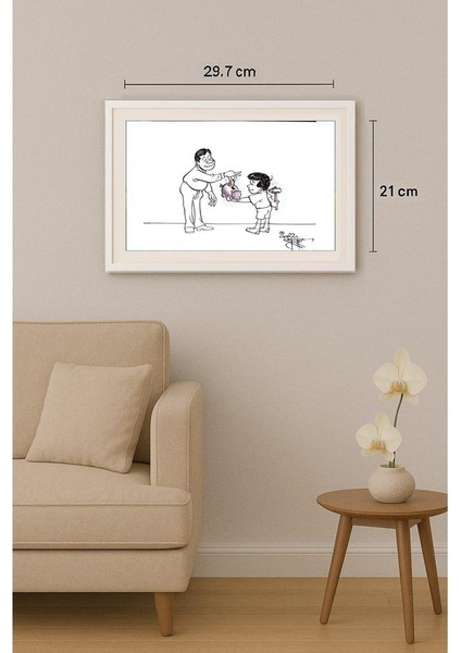 Vendra Gopalaksrishna 29X21CM Orijinal Karikatür Tablo indirimleri