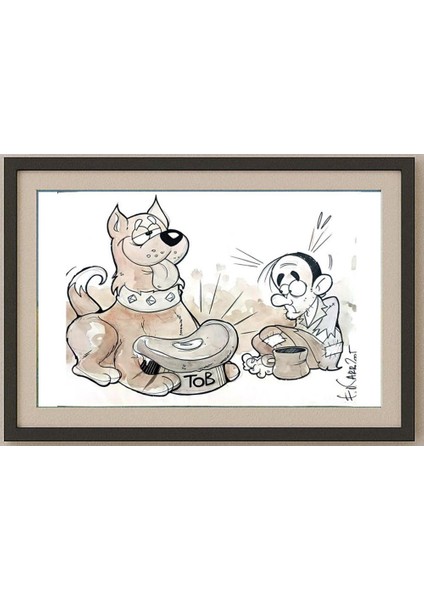 Mancos Sarro 43x30cm Orijinal Karikatür Tablo