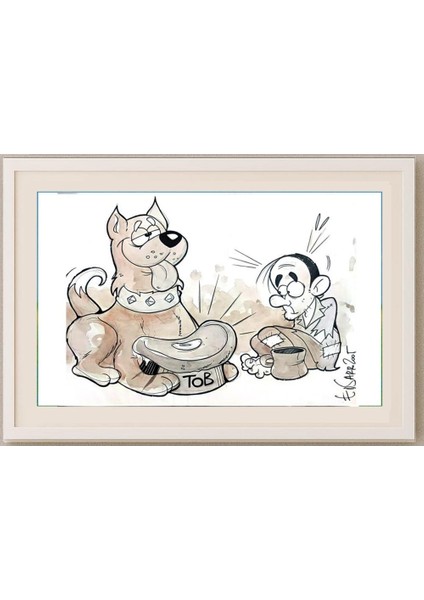 Mancos Sarro 43x30cm Orijinal Karikatür Tablo fırsatları